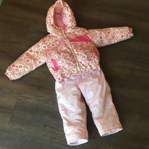 Columbia ski coat and bib snow pants